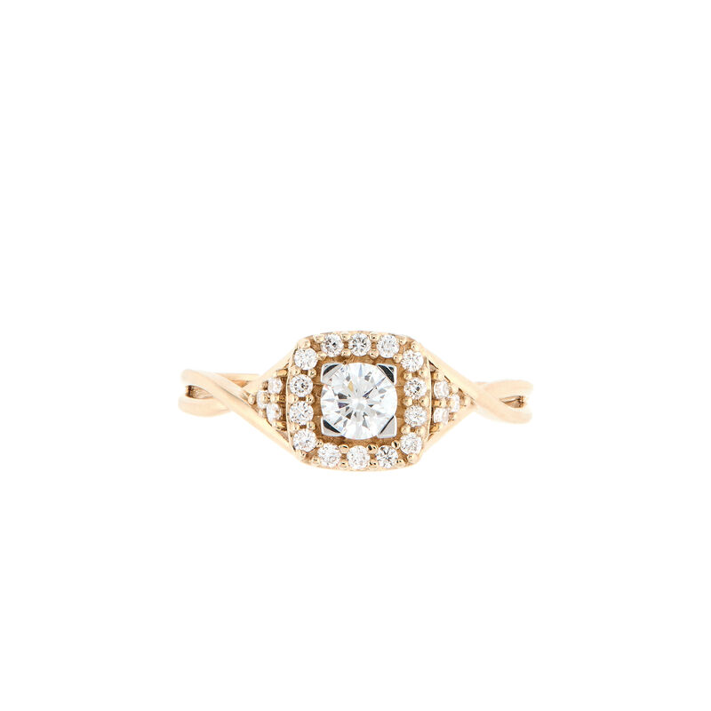 Esme, 10kt. YG Lab Grown Diamond Cushion Cluster Fashion Ring image number null