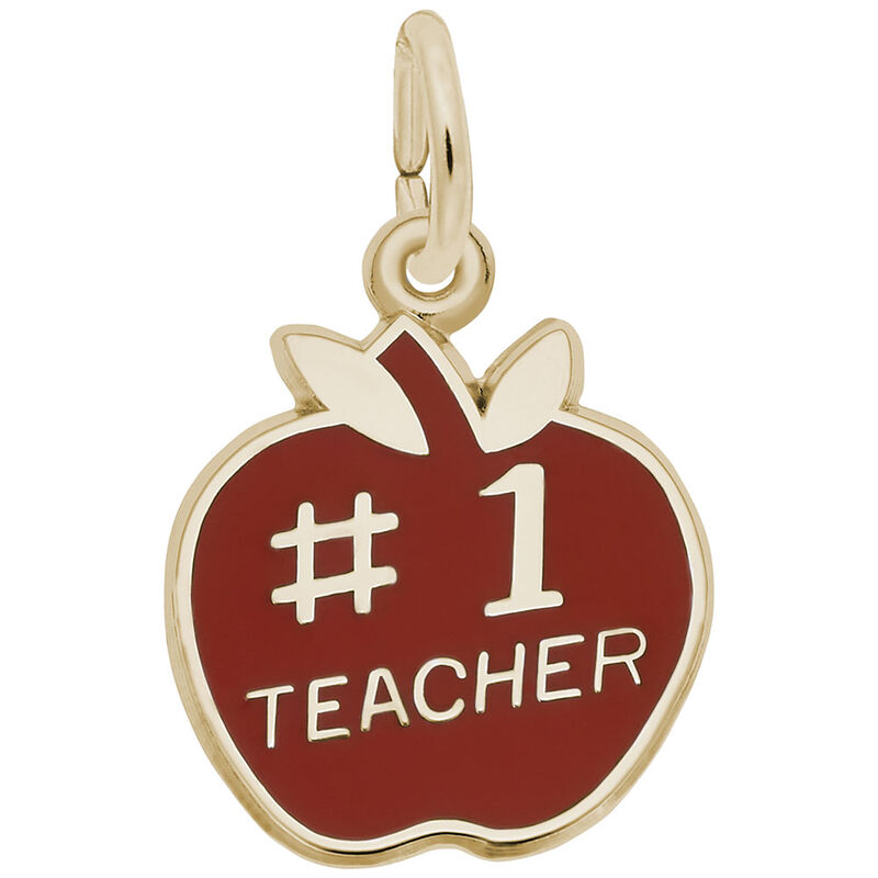 Teacher Charm in 14K Yellow Gold image number null