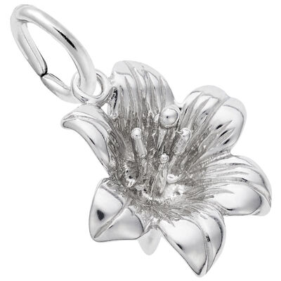 Lily Charm in 14k White Gold