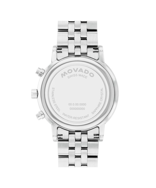 Movado Men's Museum Classic Chronograph Blue Dial Stainless Steel 42mm Watch 0607998 image number null