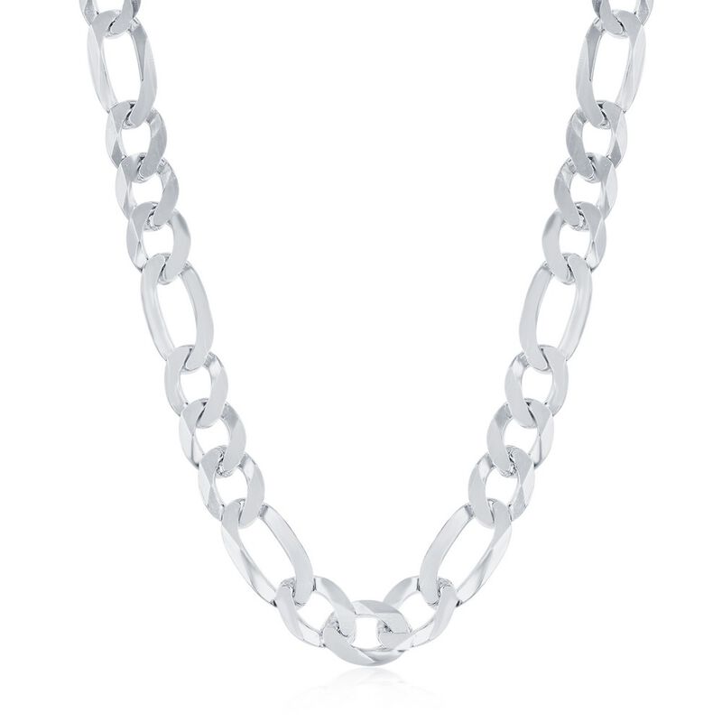 Figaro 20" Chain 7.5mm in Sterling Silver image number null