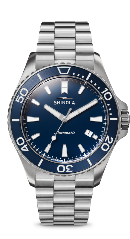 Shinola Men's Monster Auto 38 Hour Reserve Blue Dial Stainless Steel 43mm Watch S0120191429 image number null