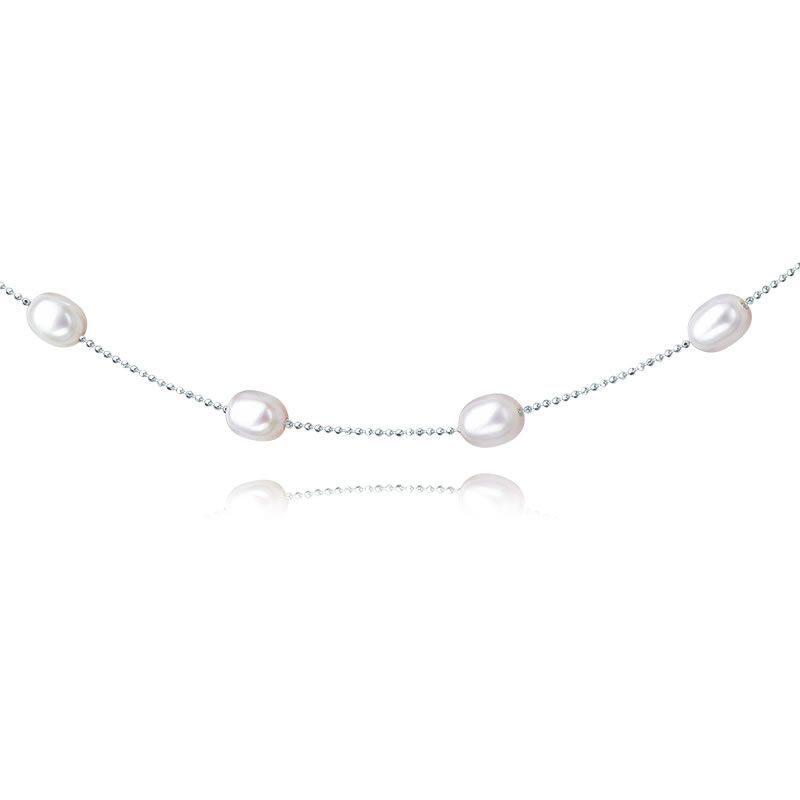 Freshwater Pearl &amp; Sparkle Bead Necklace image number null