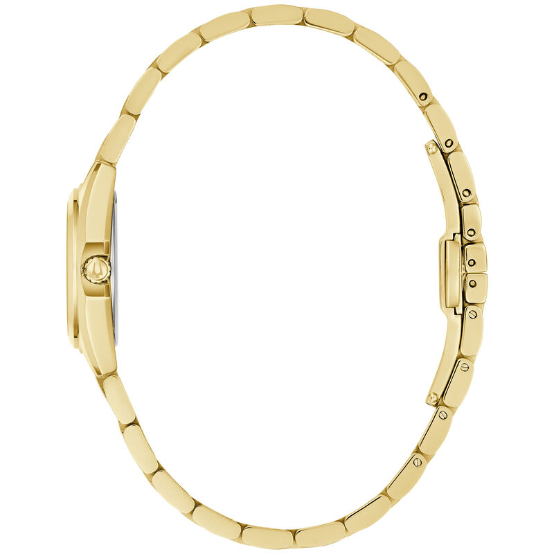 Bulova Ladies Modern Diamond Black Dial Rose Gold-Tone Stainless Steel 30mm Watch 97L187 image number null