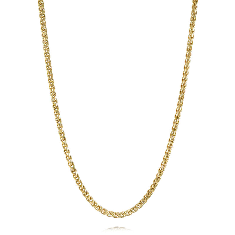 Wheat Chain 22" in Gold Plated Stainless Steel (4mm) image number null