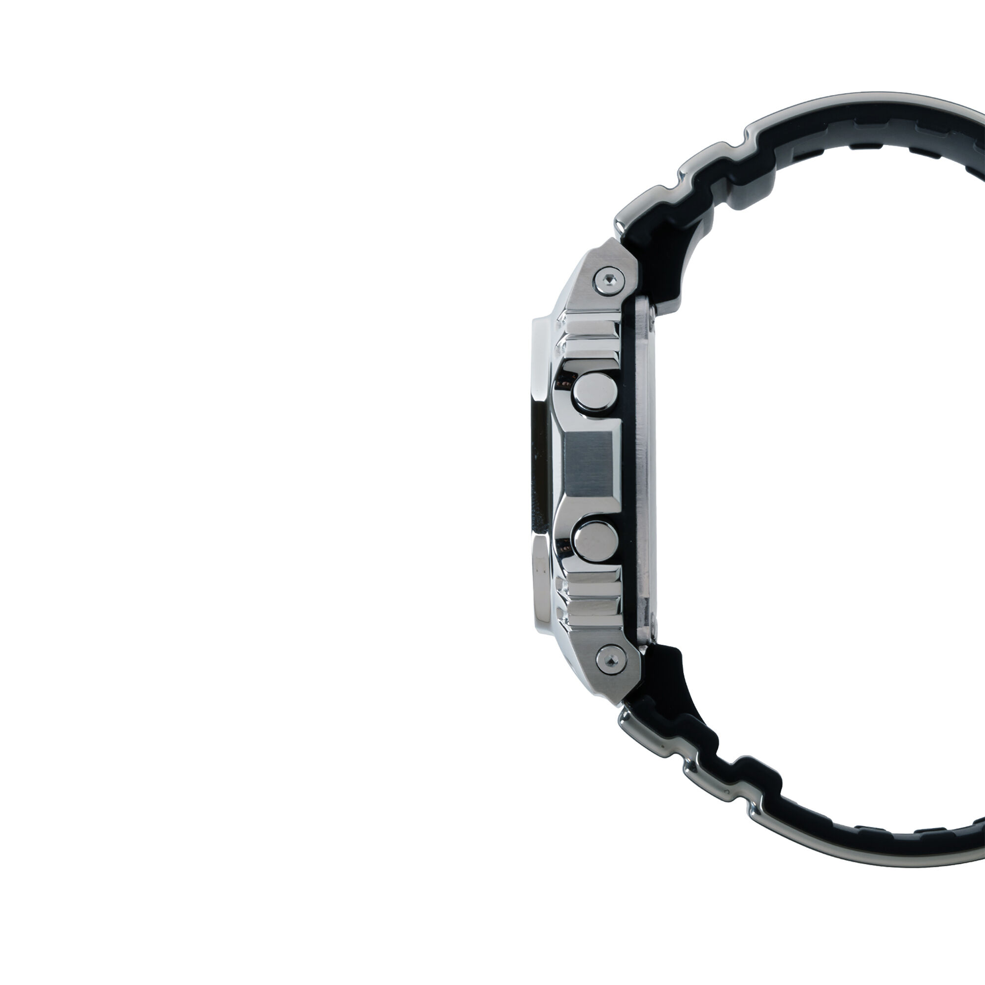 G-Shock Men's 5600 Digital Black Dial Silver Silicone Strap 43mm