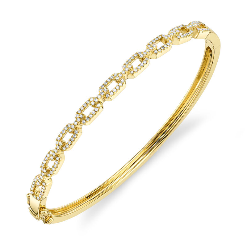 Shy Creation Diamond 1/3ctw. Bangle Bracelet in 14k Yellow Gold image number null