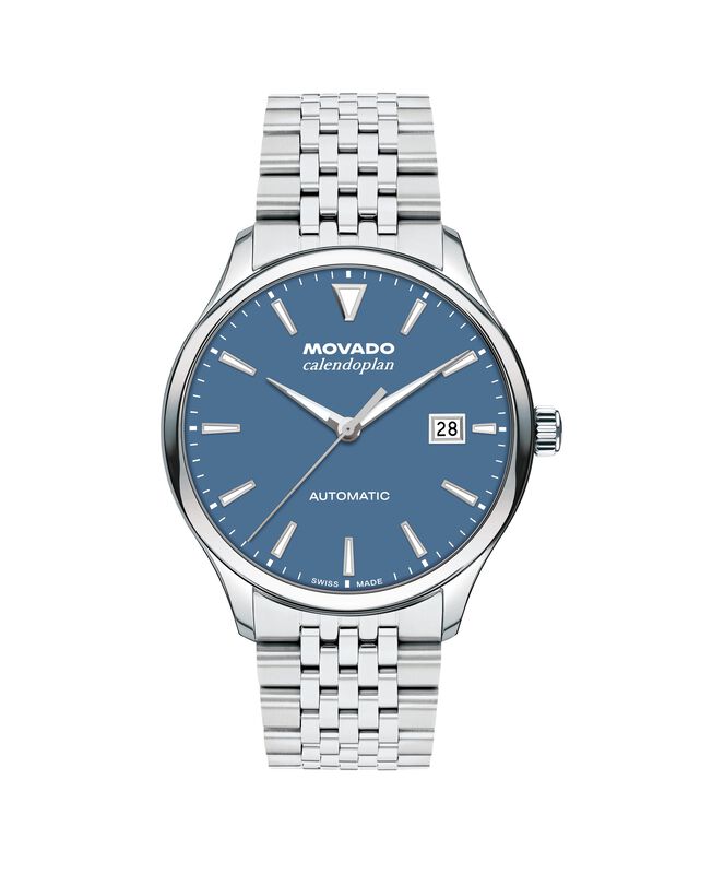 Movado Heritage Calendoplan Automatic Watch Blue Dial 3650234 image number null