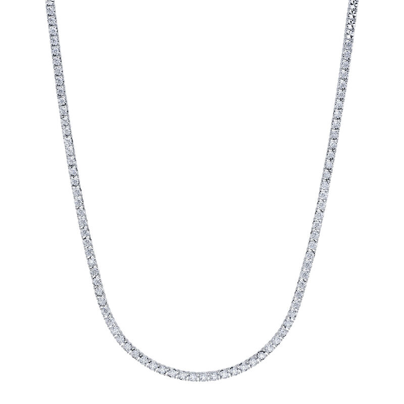 Shy Creation Diamond 2ctw. Tennis Necklace in 14k White Gold image number null