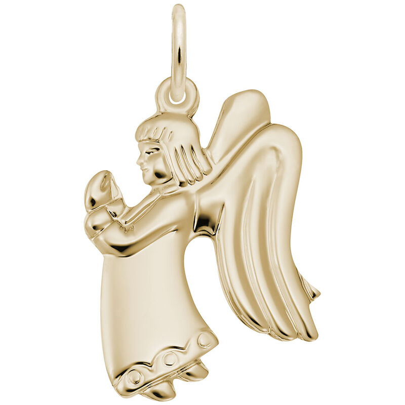 Angel Charm in 14k Yellow Gold image number null