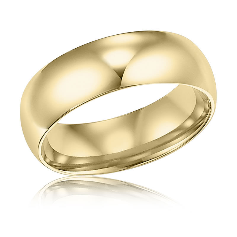 Men's 6mm Comfort Fit Wedding Band in 14k Yellow Gold Size 11 image number null