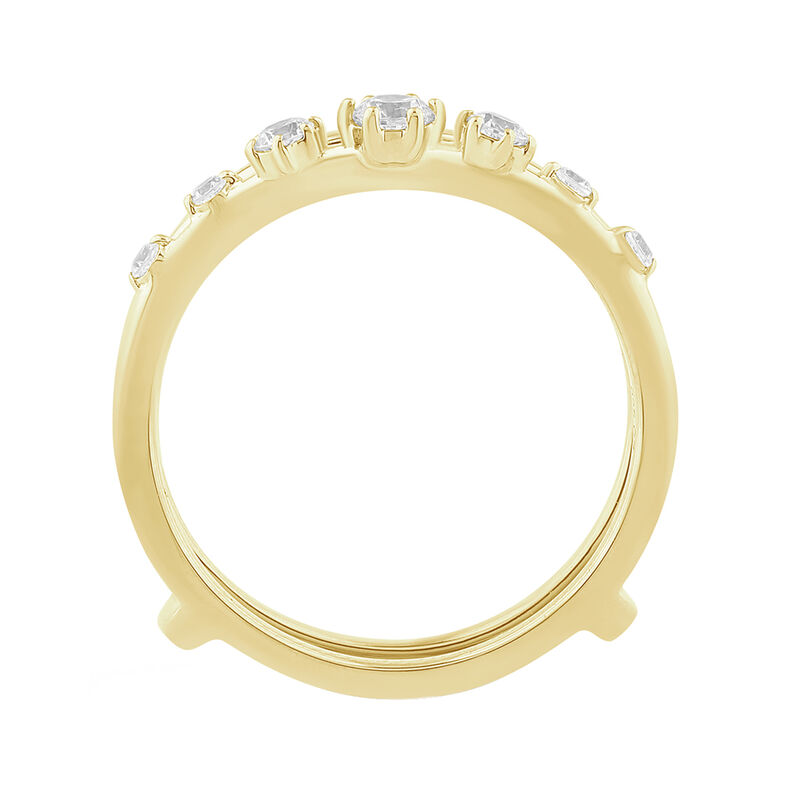 Lab Grown Diamond 1/4ctw. Enhancer & 14k Yellow Gold Wedding Ring image number null
