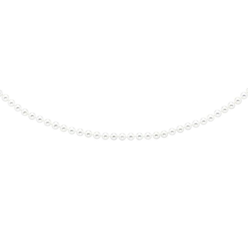 Pearl Necklace 18" in 14k White Gold  image number null