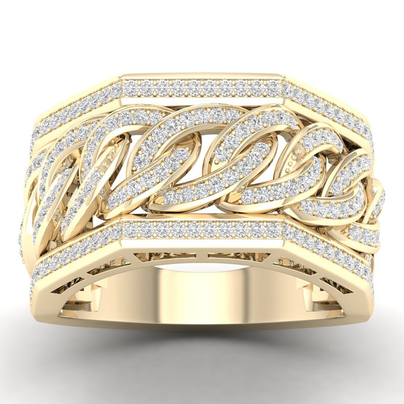 Gents Diamond Link Band 1/2ctw in 10k Yellow Gold image number null