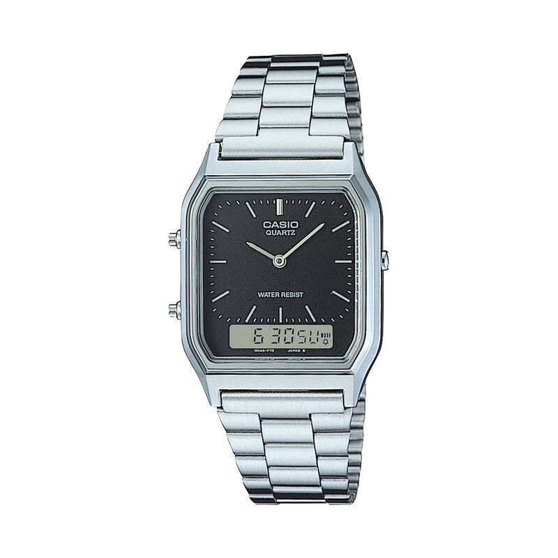 Casio Vintage Ana Digi Silver Dial AQ230 image number null