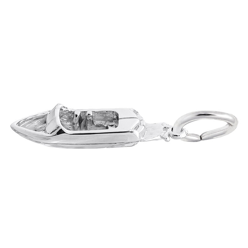 Wakesurf Boat Charm in Sterling Silver image number null