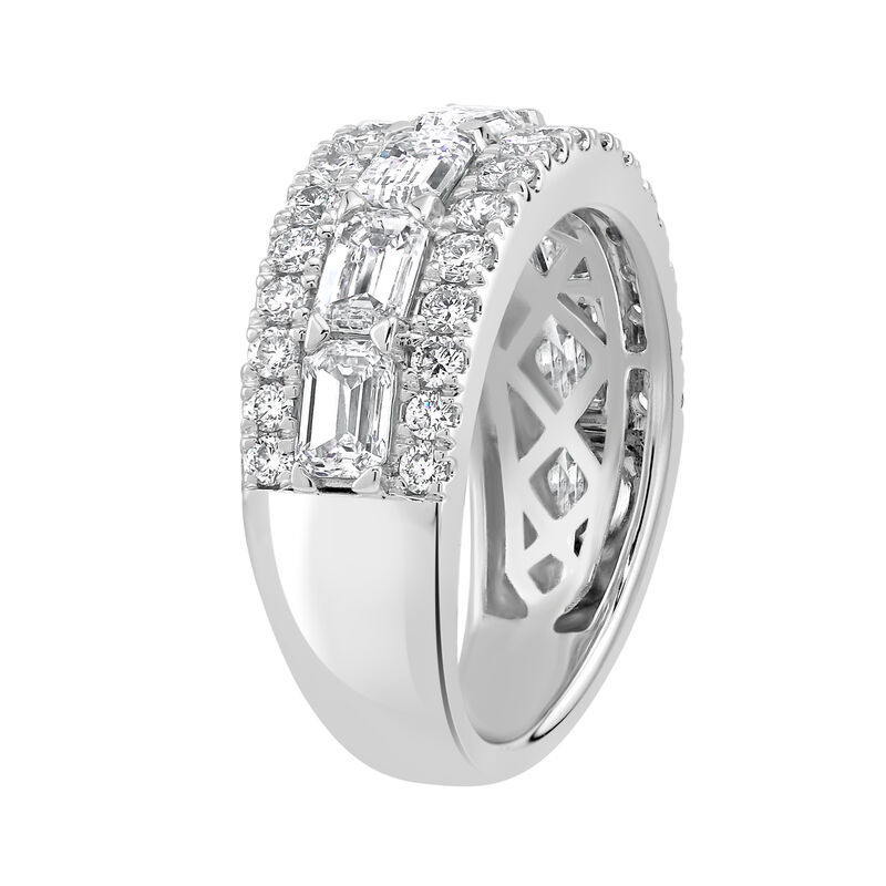 Lab Grown Diamond 3ctw. 14k White Gold Anniversary Ring image number null