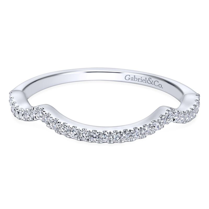 Gabriel & Co. Diamond Wedding Band in 14k White Gold WB7543W44JJ image number null