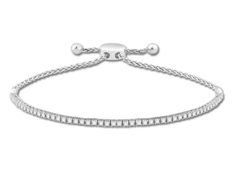 Diamond Tennis 1ctw. Bolo Bracelet in Sterling Silver  image number null
