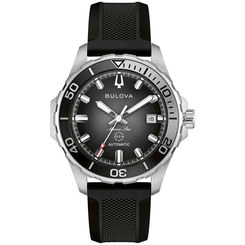 Bulova Marine Star Series B Automatic Black Dial Watch 98B465 image number null