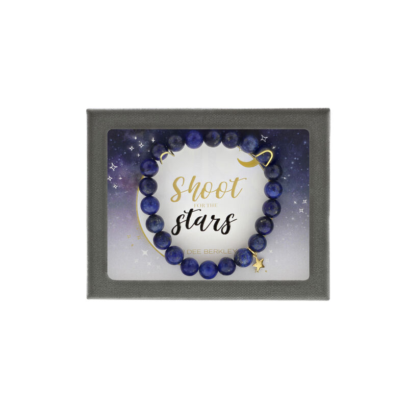 "Shoot For The Stars" Lapis Bead Bracelet in Sterling Silver image number null