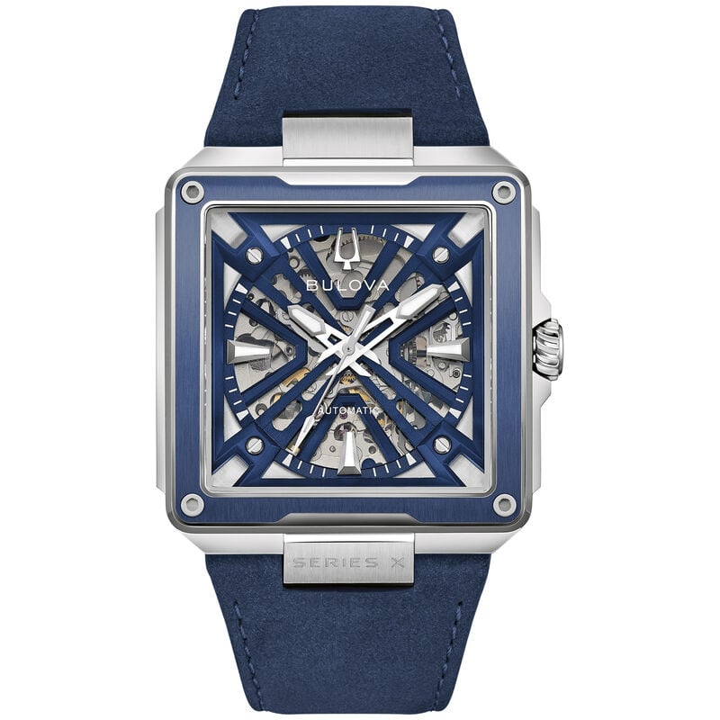 Bulova Series X Automatic Blue Dial Watch 98A342 image number null