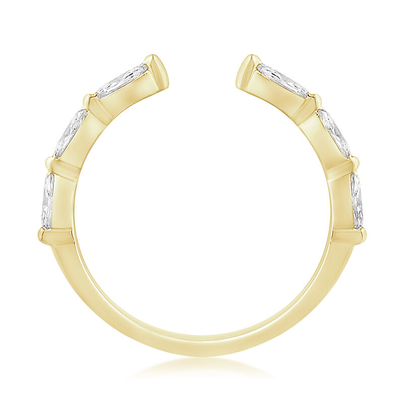 Diamond 3/8ctw. Marquise & 14k Yellow Gold Anniversary Ring image number null