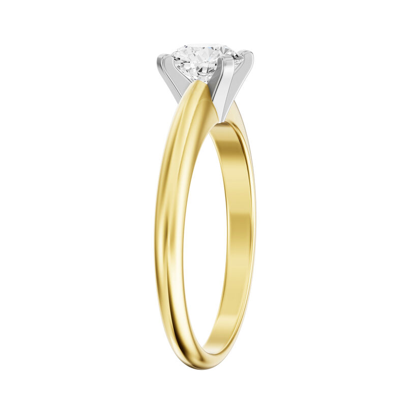Round Lab Grown Diamond 3/4ct Solitaire Engagement Ring in 14k Yellow Gold image number null
