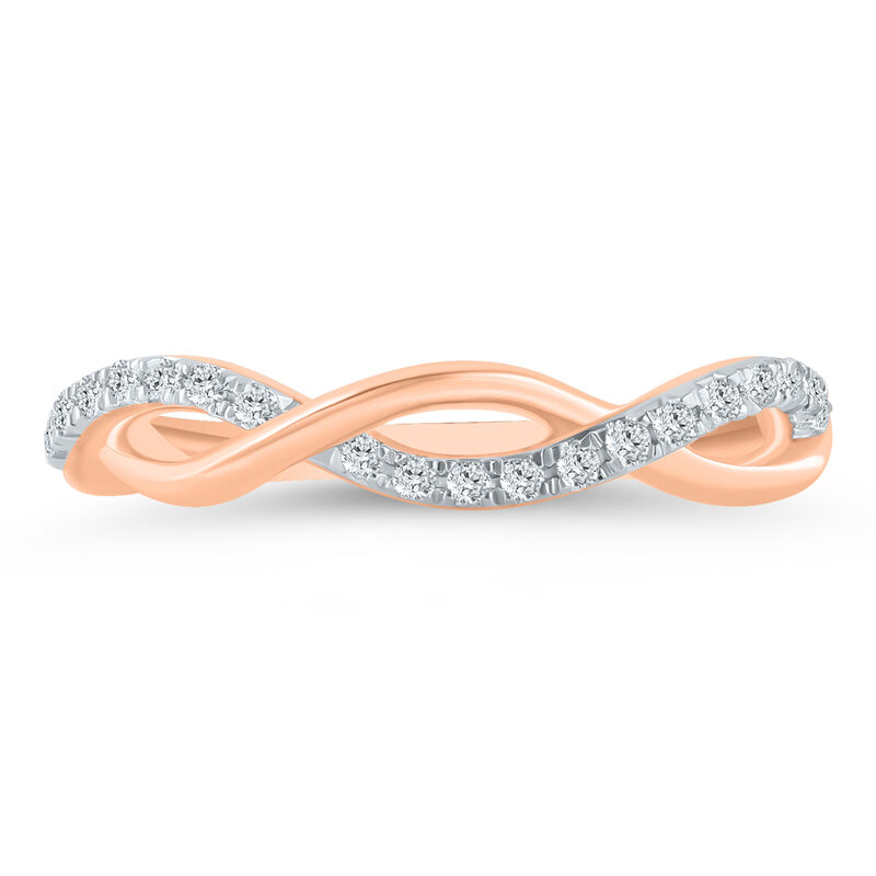 .10ctw. Diamond Twist Fashion Ring in 10k Rose Gold image number null
