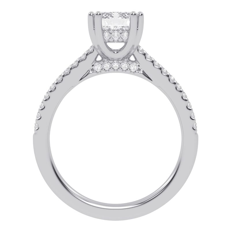 Radiant-Cut Lab Grown 1 3/4ctw. Diamond Double Prong Classsic Engagement Ring in 14k White Gold image number null