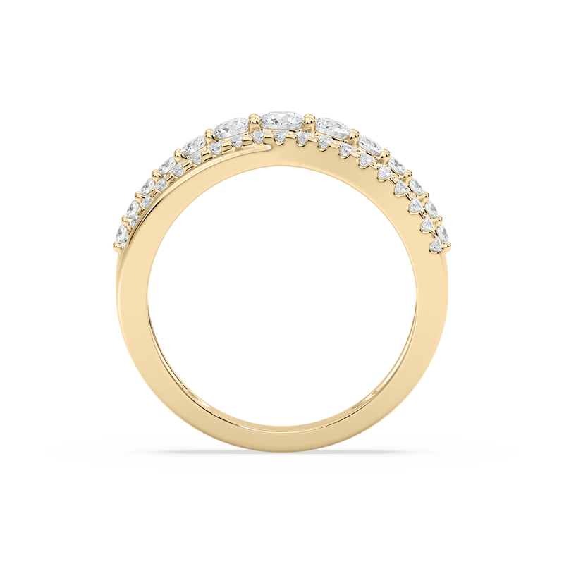 Lab Grown Diamond 1ctw. Crossover Ring in 10k Yellow Gold image number null