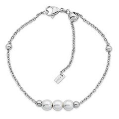 Freshwater Pearl Adjustable Bracelet in Stainless Steel
