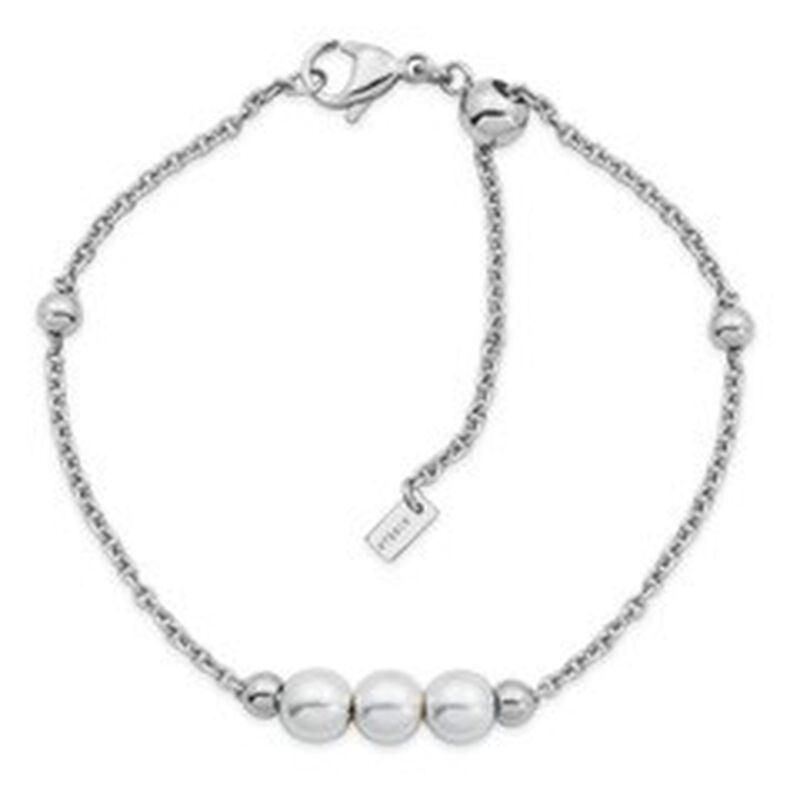 Freshwater Pearl Adjustable Bracelet in Stainless Steel image number null