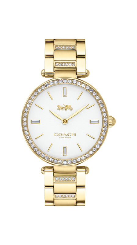 COACH Ladies "Park" Gold Plated Stainless Steel Watch 14503093 image number null