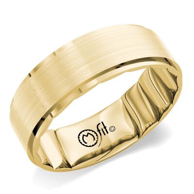 Men's MFIT Satin Center 7mm Band in 10k Yellow Gold