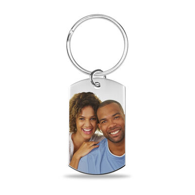 Photo Keychain in Sterling Silver