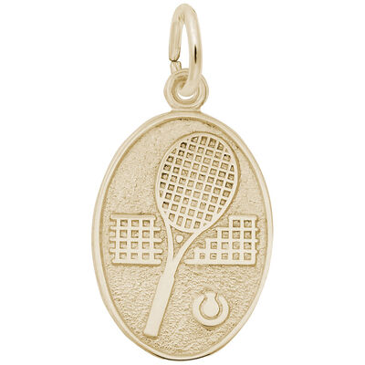 Tennis Charm in 10k Yellow Gold