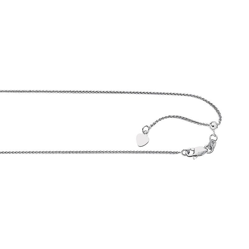 Adjustable 22" Spiga Chain 1mm in Sterling Silver image number null