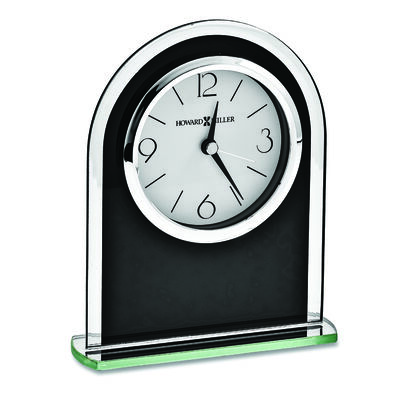Ebony Luster Black/Silver Finish Quartz Alarm Clock