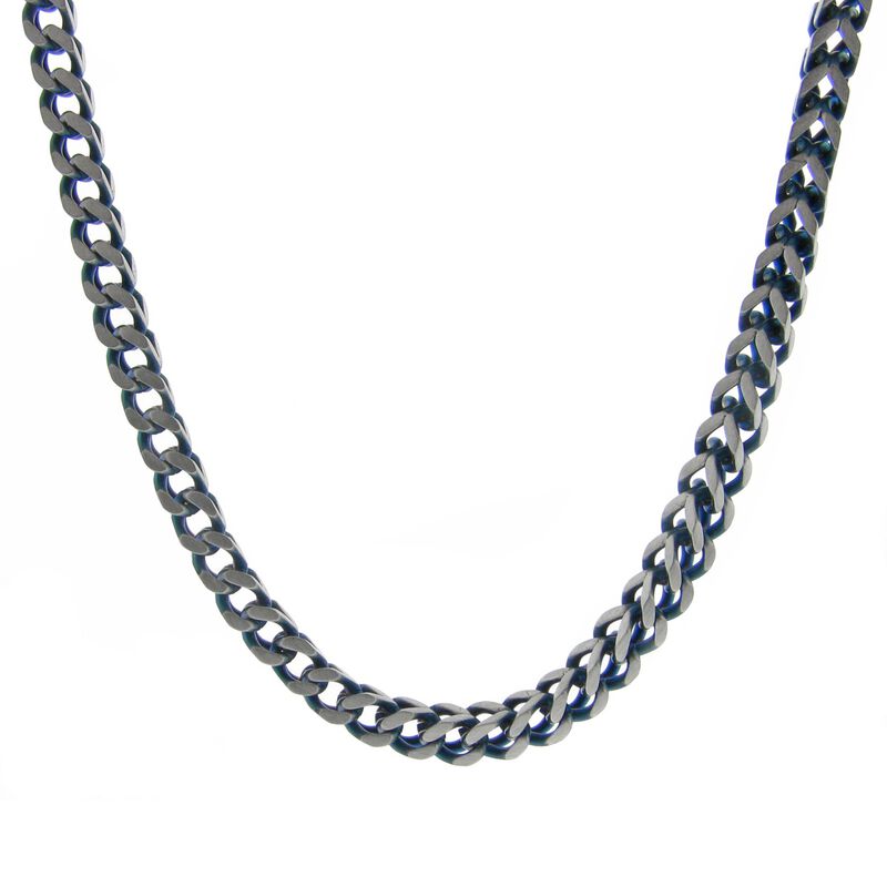 Men's Stainless Steel Curb Link Neck Chain 22" image number null