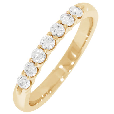 Ladies' 7-Stone 1/3ctw. Diamond Wedding Band in 14K Yellow Gold (HI, I1-I2)
