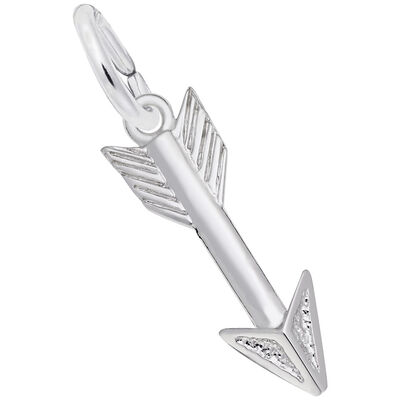 Cupid's Arrow Charm in 14K White Gold