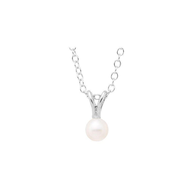 Baby & Children's Pearl Pendant in Sterling Silver image number null