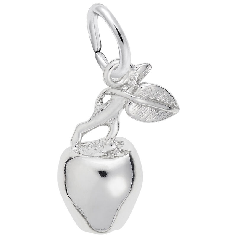 Apple Charm in 14K White Gold image number null