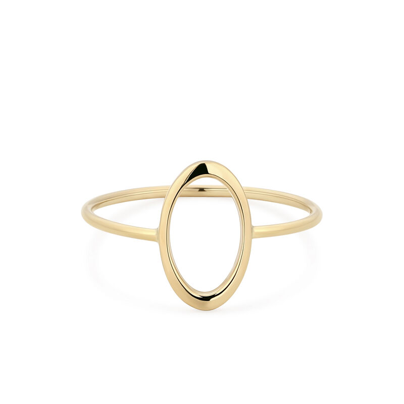Open Oval Ring in 14k Yellow Gold image number null