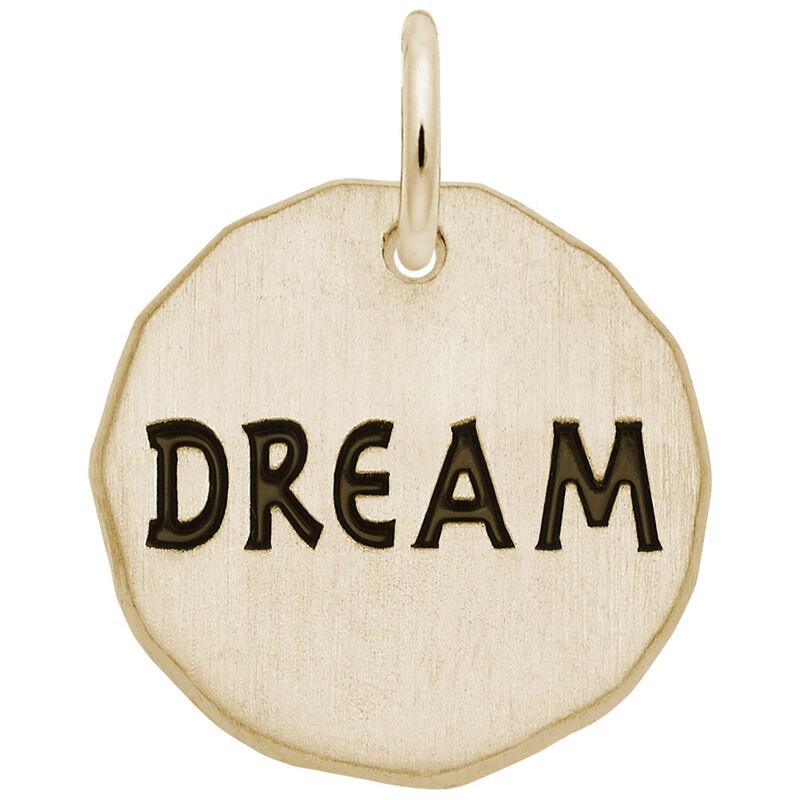 Dream Charm Tag in 14K Yellow Gold image number null