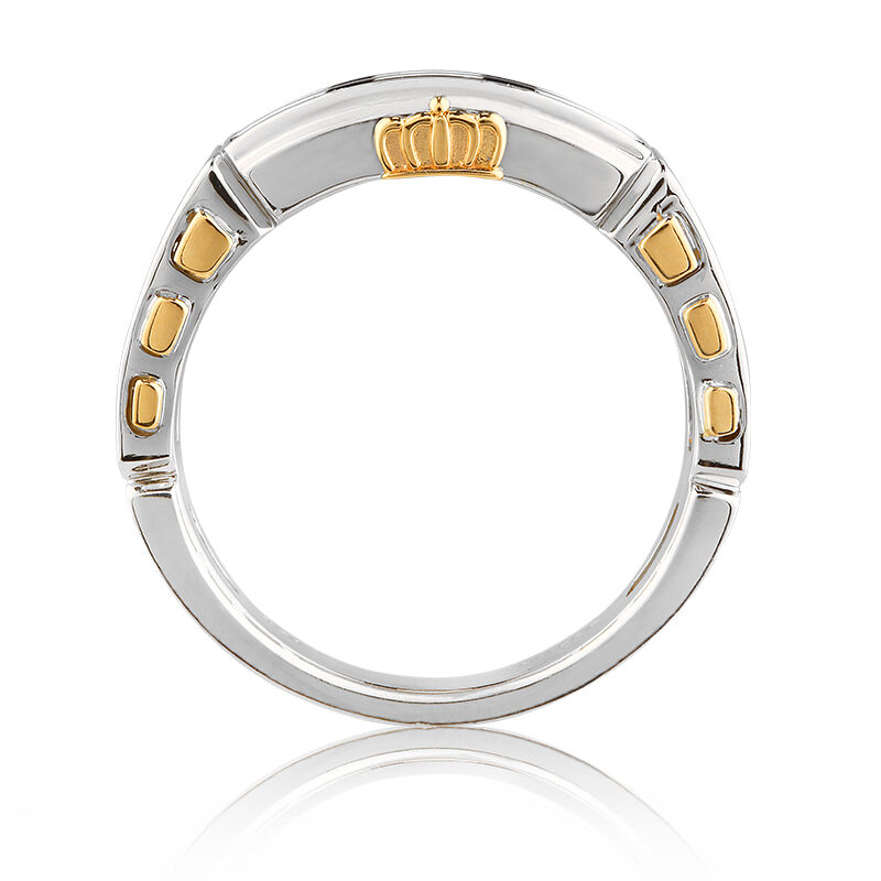JK Crown: Men's 1ctw. Diamond Ring in White & Yellow Gold image number null
