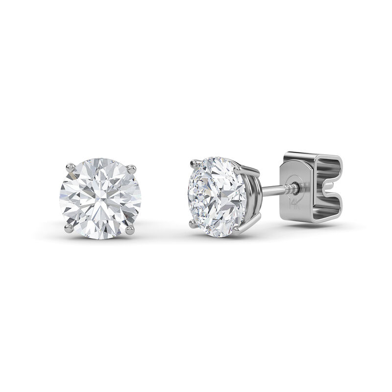 Brilliant-Cut 1 1/2ctw. Lab Grown Diamond Stud Earrings in 14k White Gold image number null