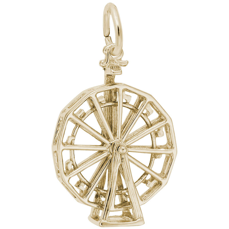  Ferris Wheel Charm in Gold Plated Sterling Silver image number null