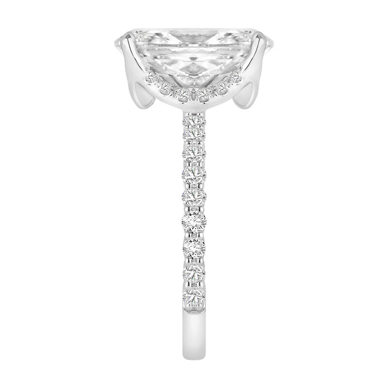 Elongated Cushion Lab Grown Diamond 6 3/4ctw. Engagement Ring in 14k White Gold image number null